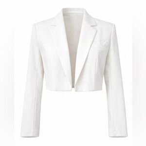 Oh Polly White Cropped Blazer NWOT